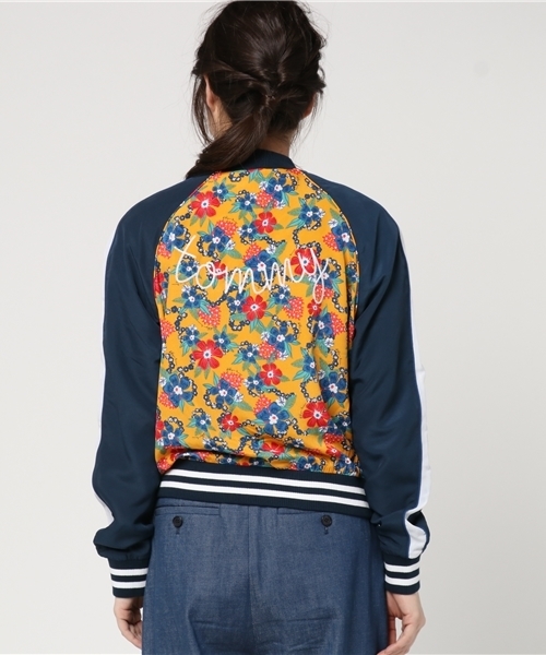 HILFIGER DENIM（ヒルフィガーデニム）の「カラーブロックボマージャケット（ブルゾン・レディース・レッド/ネイビー・S/M/XS）」の5枚目の写真