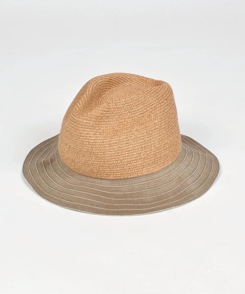 SHIPS Days（シップスデイズ）の「【サイズ調整可能】Days STROWS: ナカオレ テープ ハット（ハット・レディース・グレー/ホワイト・ONE SIZE）」の9枚目の写真