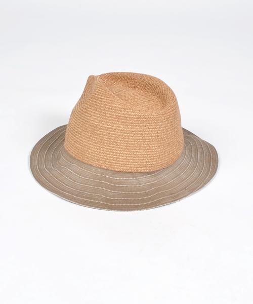 SHIPS Days（シップスデイズ）の「【サイズ調整可能】Days STROWS: ナカオレ テープ ハット（ハット・レディース・グレー/ホワイト・ONE SIZE）」の8枚目の写真