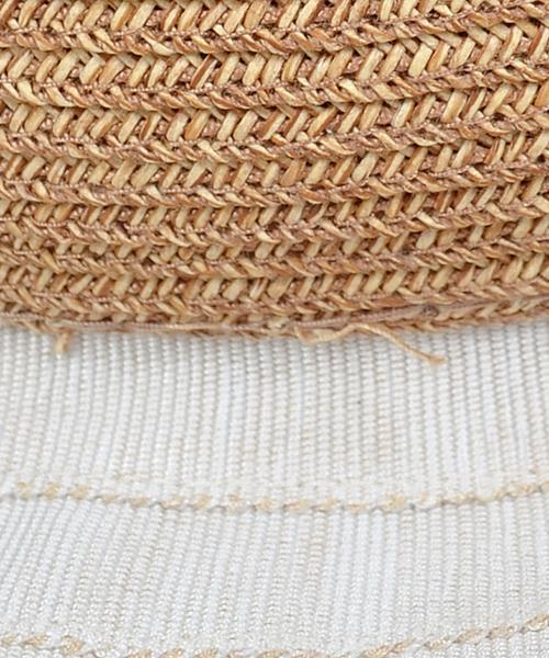 SHIPS Days（シップスデイズ）の「【サイズ調整可能】Days STROWS: ナカオレ テープ ハット（ハット・レディース・グレー/ホワイト・ONE SIZE）」の3枚目の写真