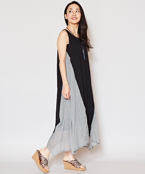 チャイハネ（チャイハネ）の「【チャイハネ】yul インド綿ギャザーワンピース（ワンピース・レディース・ホワイト/ライム/ブルー/ブラック・FREE）」の13枚目の写真