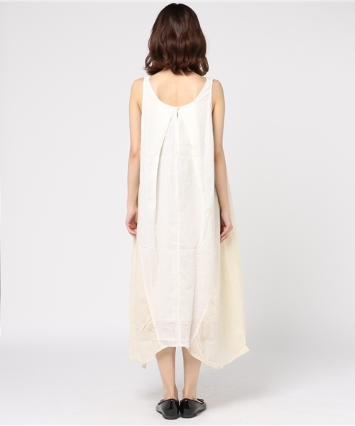 チャイハネ（チャイハネ）の「【チャイハネ】yul インド綿ギャザーワンピース（ワンピース・レディース・ホワイト/ライム/ブルー/ブラック・FREE）」の7枚目の写真