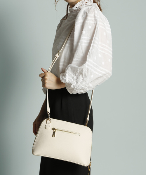 PLAIN CLOTHING（プレーンクロージング）の「ミニショルダーバッグ【PLAIN CLOTHING】（ショルダーバッグ・レディース・ベージュ/ブラック/アイボリー/ライトブルー・FREE）」の7枚目の写真