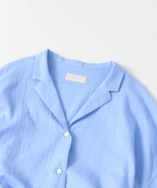 WORK NOT WORK URBAN RESEARCH（ワークノットワークアーバンリサーチ）の「WORK NOT WORK　ダブルガーゼオープンカラーシャツワンピース（シャツワンピース・レディース・マスタード/ピンク/ブルー・FREE）」の22枚目の写真