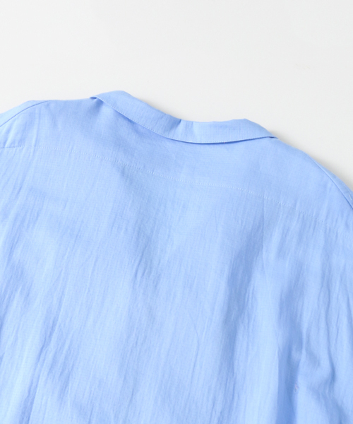 WORK NOT WORK URBAN RESEARCH（ワークノットワークアーバンリサーチ）の「WORK NOT WORK　ダブルガーゼオープンカラーシャツワンピース（シャツワンピース・レディース・マスタード/ピンク/ブルー・FREE）」の10枚目の写真