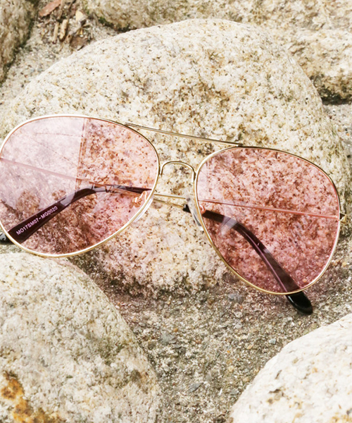 WEGO（ウィゴー）の「WEGO/ティアドロップカラーレンズサングラス