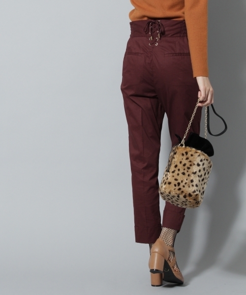 Andemiu（アンデミュウ）の「アミアゲハイウエストチノパンツ773276（その他パンツ・レディース・ブラウン/グリーン/ブラック・SMALL/MEDIUM）」の2枚目の写真