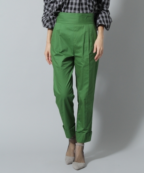 Andemiu（アンデミュウ）の「アミアゲハイウエストチノパンツ773276（その他パンツ・レディース・ブラウン/グリーン/ブラック・SMALL/MEDIUM）」の3枚目の写真