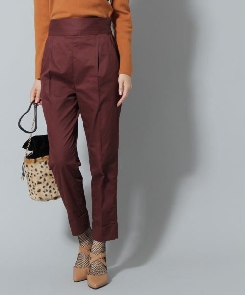 Andemiu（アンデミュウ）の「アミアゲハイウエストチノパンツ773276（その他パンツ・レディース・ブラウン/グリーン/ブラック・SMALL/MEDIUM）」の6枚目の写真