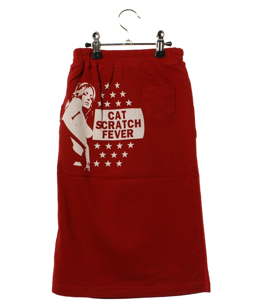 JOEY HYSTERIC(ジョーイヒステリック)の「SCRATCH FEVER pt ロングSK(スカート・キッズ・ブラック/グレー/レッド・SMALL/MEDIUM)」の4枚目の写真