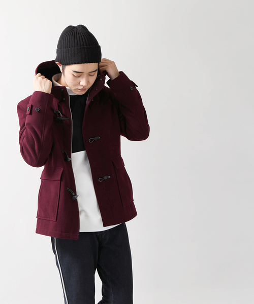 WEGO（ウィゴー）の「WEGO/メルトンダッフルコート（ダッフルコート・メンズ・ブラック/ワイン/グレー/キャメル・SMALL/MEDIUM/LARGE）」の17枚目の写真