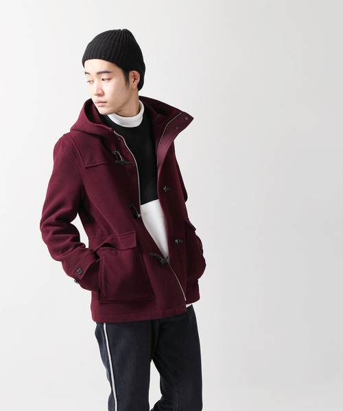 WEGO（ウィゴー）の「WEGO/メルトンダッフルコート（ダッフルコート・メンズ・ブラック/ワイン/グレー/キャメル・SMALL/MEDIUM/LARGE）」の18枚目の写真