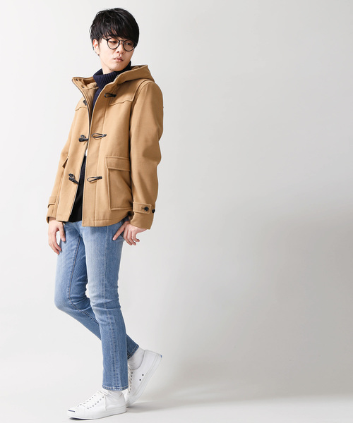 WEGO（ウィゴー）の「WEGO/メルトンダッフルコート（ダッフルコート・メンズ・ブラック/ワイン/グレー/キャメル・SMALL/MEDIUM/LARGE）」の21枚目の写真