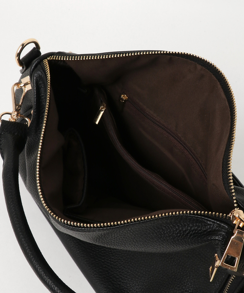 florist（フローリスト）の「【2way】7ファスナーポケットレザーハンドバッグ（ショルダーバッグ・レディース・ブラック/ベージュ/グレー/レッド/ピンク/ブルー/キャメル・FREE）」の11枚目の写真