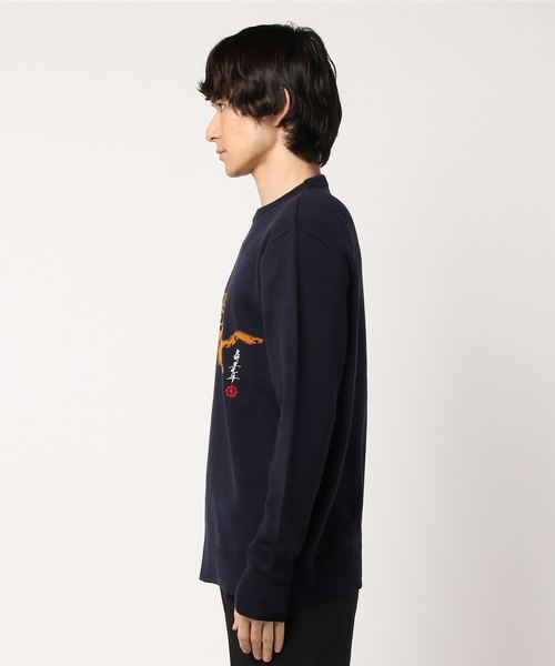 UNITED TOKYO（ユナイテッドトウキョウ）の「ホクサイトラジャカードニット（ニット/セーター・メンズ・カーキ/ネイビー・1/2/3）」の5枚目の写真