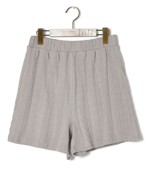 w closet（ダブルクローゼット）の「ジャガードニットショートパンツ（その他パンツ・レディース・グレー/ピンク/アイボリー・FREE）」の8枚目の写真