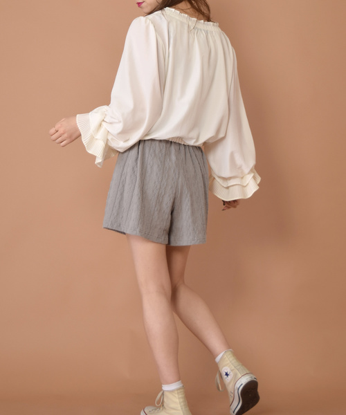 w closet（ダブルクローゼット）の「ジャガードニットショートパンツ（その他パンツ・レディース・グレー/ピンク/アイボリー・FREE）」の18枚目の写真