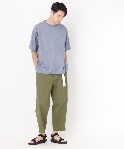 niko and...（ニコアンド）の「ストレッチスウェードTシャツ（Tシャツ/カットソー・メンズ・パープル/ネイビー/オフホワイト/ブルー・LARGE/MEDIUM）」の8枚目の写真