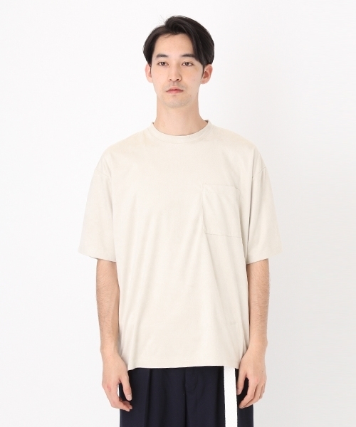 niko and...（ニコアンド）の「ストレッチスウェードTシャツ（Tシャツ/カットソー・メンズ・パープル/ネイビー/オフホワイト/ブルー・LARGE/MEDIUM）」の11枚目の写真