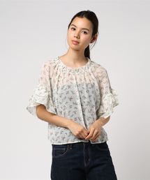 earth music&ecology | ・シフォンフラワープリントブラウス(シャツ/ブラウス)