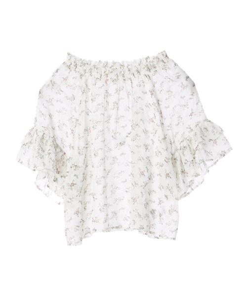 earth music&ecology（アースミュージックアンドエコロジー）の「・シフォンフラワープリントブラウス（シャツ/ブラウス・レディース・アイボリー/ライトピンク/イエロー/ブラック・FREE）」の13枚目の写真