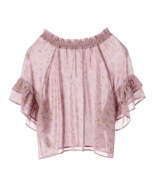 earth music&ecology（アースミュージックアンドエコロジー）の「・シフォンフラワープリントブラウス（シャツ/ブラウス・レディース・アイボリー/ライトピンク/イエロー/ブラック・FREE）」の8枚目の写真