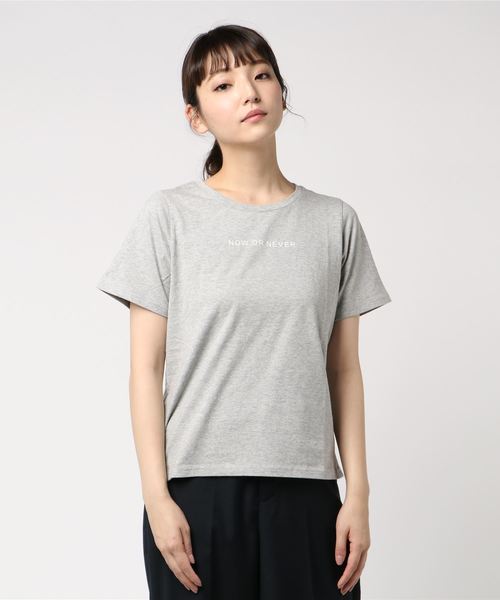 earth music&ecology(アースミュージックアンドエコロジー)の「ワンポイントロゴTシャツ(Tシャツ/カットソー・レディース・ネイビー/オフホワイト/カーキ/グレー系その他・FREE)」の17枚目の写真