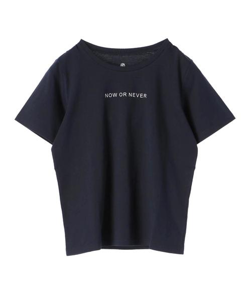 earth music&ecology(アースミュージックアンドエコロジー)の「ワンポイントロゴTシャツ(Tシャツ/カットソー・レディース・ネイビー/オフホワイト/カーキ/グレー系その他・FREE)」の8枚目の写真