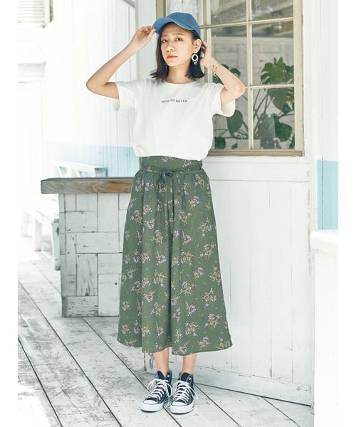 earth music&ecology(アースミュージックアンドエコロジー)の「ワンポイントロゴTシャツ(Tシャツ/カットソー・レディース・ネイビー/オフホワイト/カーキ/グレー系その他・FREE)」の9枚目の写真