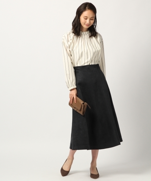 GLOBAL WORK(グローバルワーク)の「フェイクスエードフレアスカート/802574(スカート・レディース・ダークブラウン/ネイビー/イエロー/グリーン・SMALL/MEDIUM)」の8枚目の写真