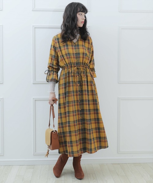 Clear クリア の チェック柄ワンピース ガウン ワンピース Wear