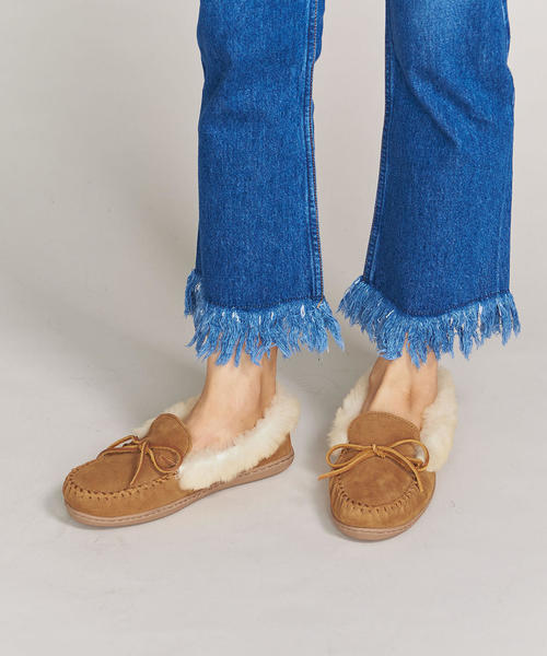 Minnetonka（ミネトンカ）の「＜MINNETONKA＞ALPINE レザーモカシン ◆（モカシン/デッキシューズ・レディース・ブラック/ベージュ・6/8/5/7）」の9枚目の写真