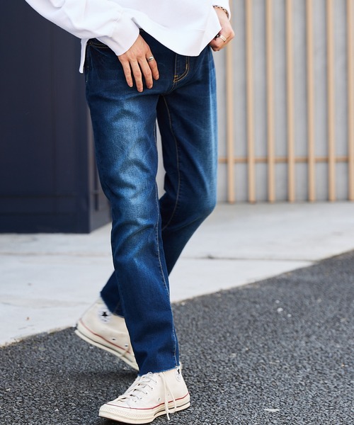 MONO-MART(モノマート)の「ヴィンテージウォッシングカットオフテーパードスキニーデニム(その他パンツ・メンズ・ブラック系その他/ブルー系その他/ブルー系その他3/ブルー系その他4/ブルー系その他5・S/M/L/XL)」の4枚目の写真