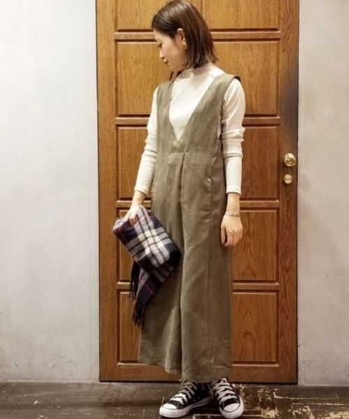 YECCA VECCA（イェッカヴェッカ）の「・フェイクスエードジャンスカ（ワンピース・レディース・モカ/ベージュ系その他/ブルーグリーン・FREE）」の2枚目の写真