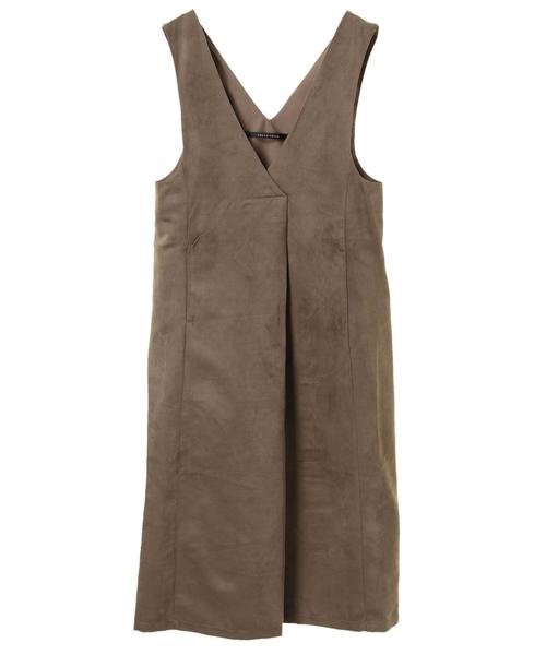 YECCA VECCA（イェッカヴェッカ）の「・フェイクスエードジャンスカ（ワンピース・レディース・モカ/ベージュ系その他/ブルーグリーン・FREE）」の4枚目の写真