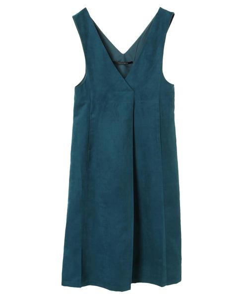 YECCA VECCA（イェッカヴェッカ）の「・フェイクスエードジャンスカ（ワンピース・レディース・モカ/ベージュ系その他/ブルーグリーン・FREE）」の5枚目の写真