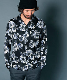 Magine | PE FLOWER PRINT OPEN/C SHIRTS L/S:フラワープリント オープンカラーシャツ(シャツ/ブラウス)