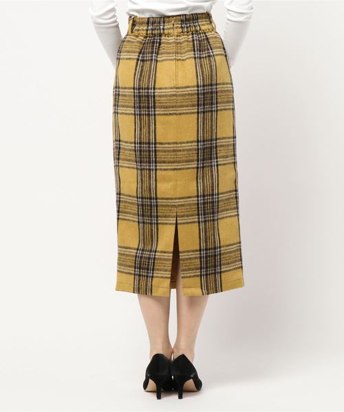 LOWRYS FARM（ローリーズファーム）の「シャギーチェックロングタイトスカート　823930（スカート・レディース・ブラウン系その他/ベージュ系その他/イエロー系その他・MEDIUM/LARGE）」の5枚目の写真