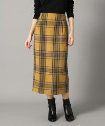 LOWRYS FARM | シャギーチェックロングタイトスカート　823930(スカート)