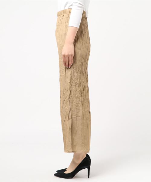 STYLEBLOCK（スタイルブロック）の「シアーツイルランダムプリーツワイドパンツ（その他パンツ・レディース・ライトグレー/ブラック/ベージュ/グリーン・M）」の5枚目の写真