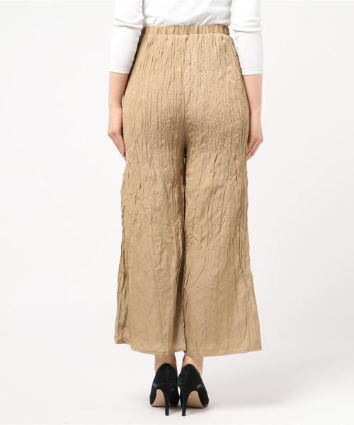 STYLEBLOCK（スタイルブロック）の「シアーツイルランダムプリーツワイドパンツ（その他パンツ・レディース・ライトグレー/ブラック/ベージュ/グリーン・M）」の6枚目の写真
