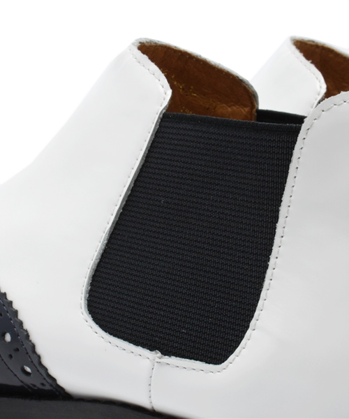 And A(アンドエー)の「サイドゴアブーツ(ブーツ・レディース・オフホワイト/ネイビー・23.5cm/24.5cm)」の8枚目の写真