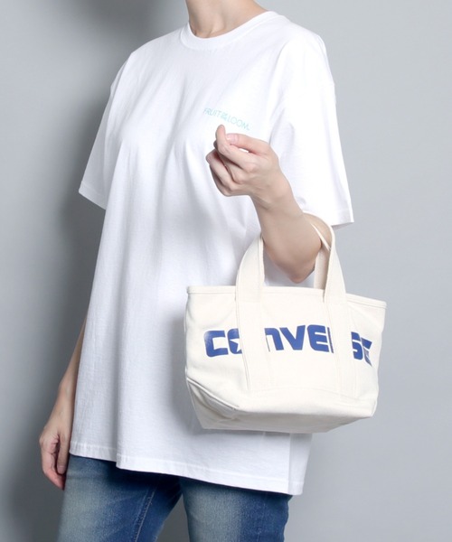 CONVERSE（コンバース）の「【CONVERSE/コンバース】canvasS tote/キャンバスSトートバッグ（トートバッグ・レディース・ベージュ/オフホワイト/ブラック系その他/ネイビー/ブラック/ダークベージュ/グレー/ベージュ系その他/ブルー系その他/カーキ/ブラック系その他2/グリーン/ライトブラウン/アイボリー/ブルー/ブラック系その他3/レッド系その他/グリーン系その他/その他11/ワインレッド・FREE）」の3枚目の写真