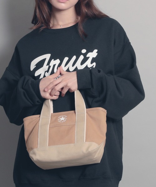 CONVERSE（コンバース）の「【CONVERSE/コンバース】canvasS tote/キャンバスSトートバッグ（トートバッグ・レディース・ベージュ/オフホワイト/ブラック系その他/ネイビー/ブラック/ダークベージュ/グレー/ベージュ系その他/ブルー系その他/カーキ/ブラック系その他2/グリーン/ライトブラウン/アイボリー/ブルー/ブラック系その他3/レッド系その他/グリーン系その他/その他11/ワインレッド・FREE）」の9枚目の写真