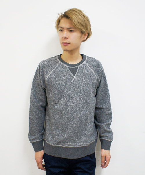 CIAOPANIC（チャオパニック）の「【Ciaopanic】起毛ビーチ裏毛ミラノリブ付きP/O（スウェット・メンズ・グレー/ネイビー/ホワイト・MEDIUM/LARGE）」の2枚目の写真