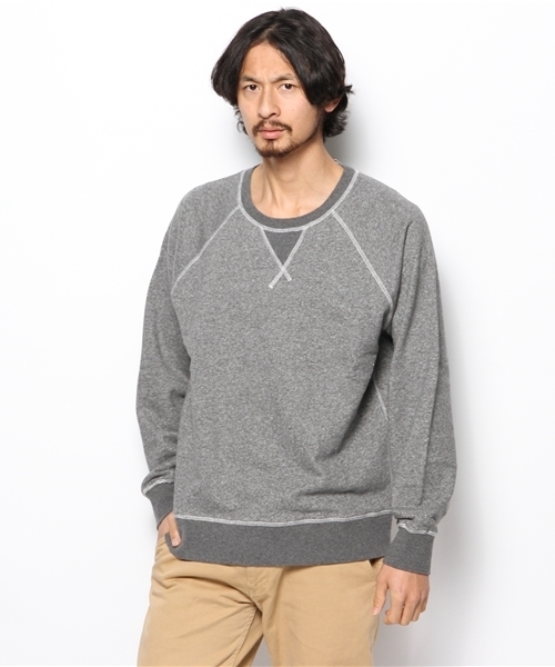 CIAOPANIC（チャオパニック）の「【Ciaopanic】起毛ビーチ裏毛ミラノリブ付きP/O（スウェット・メンズ・グレー/ネイビー/ホワイト・MEDIUM/LARGE）」の15枚目の写真