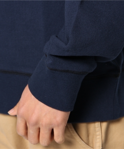 CIAOPANIC（チャオパニック）の「【Ciaopanic】起毛ビーチ裏毛ミラノリブ付きP/O（スウェット・メンズ・グレー/ネイビー/ホワイト・MEDIUM/LARGE）」の9枚目の写真