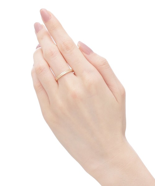 COCOSHNIK(ココシュニック)の「K10ガドルーンリング(細)(リング・レディース・ホワイト系その他7・10号/12号)」の5枚目の写真