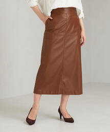 green label relaxing | FM フェイクレザー タイト スカート(スカート)