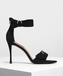 ラッチドツートーンバックル スティレットヒール / Ruched Two-Tone Buckle Stiletto Heels